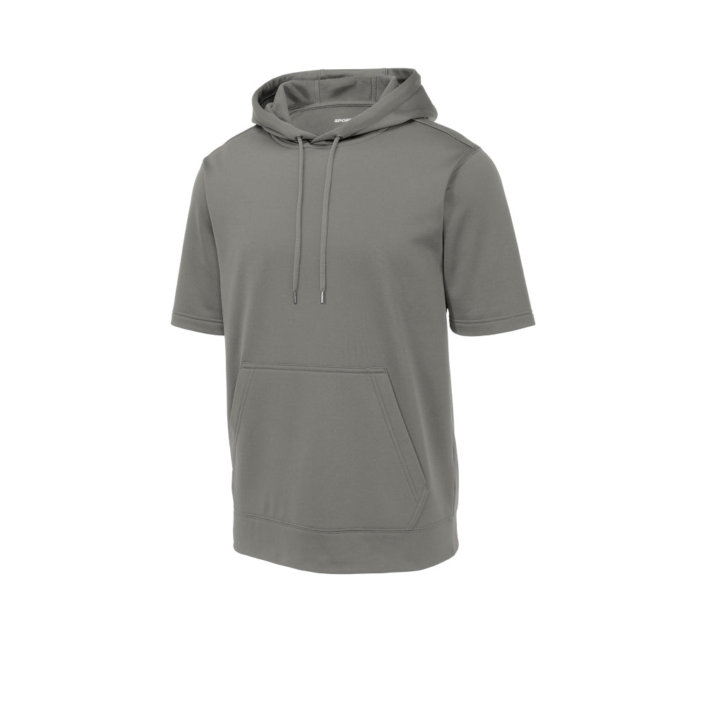 Sport-Tek® Sport-Wick® Fleece Short Sleeve Hooded Pullover - Dark Smoke Grey