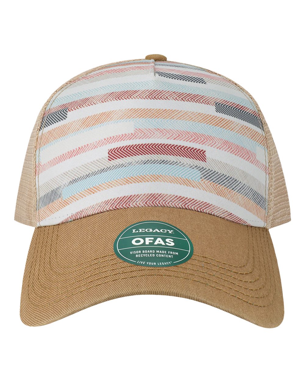 Old Favorite Five-Panel Trucker Cap - OFAFP - Fabric Stripes