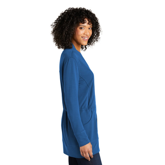 Port Authority® Women's Microterry Cardigan - Aegean Blue