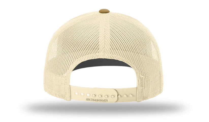 Richardson 112 Trucker Hat - Heather Grey / Birch / Gold