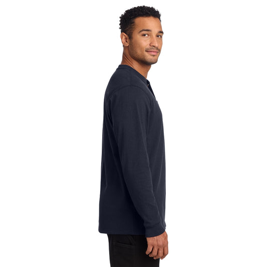 Carhartt® Long Sleeve Henley T-Shirt - Navy