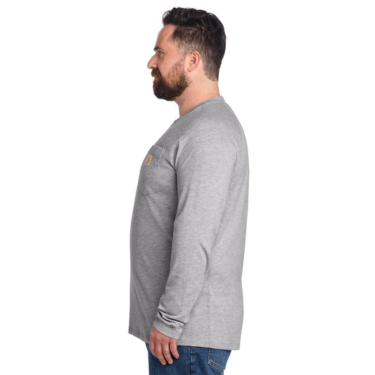Carhartt Force® Long Sleeve Pocket T-Shirt - Heather Grey