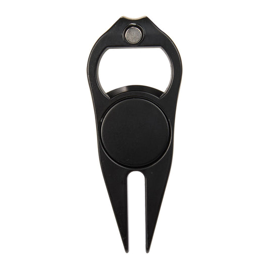 Bottle Opener Divot Tool with Ball Marker - Black
