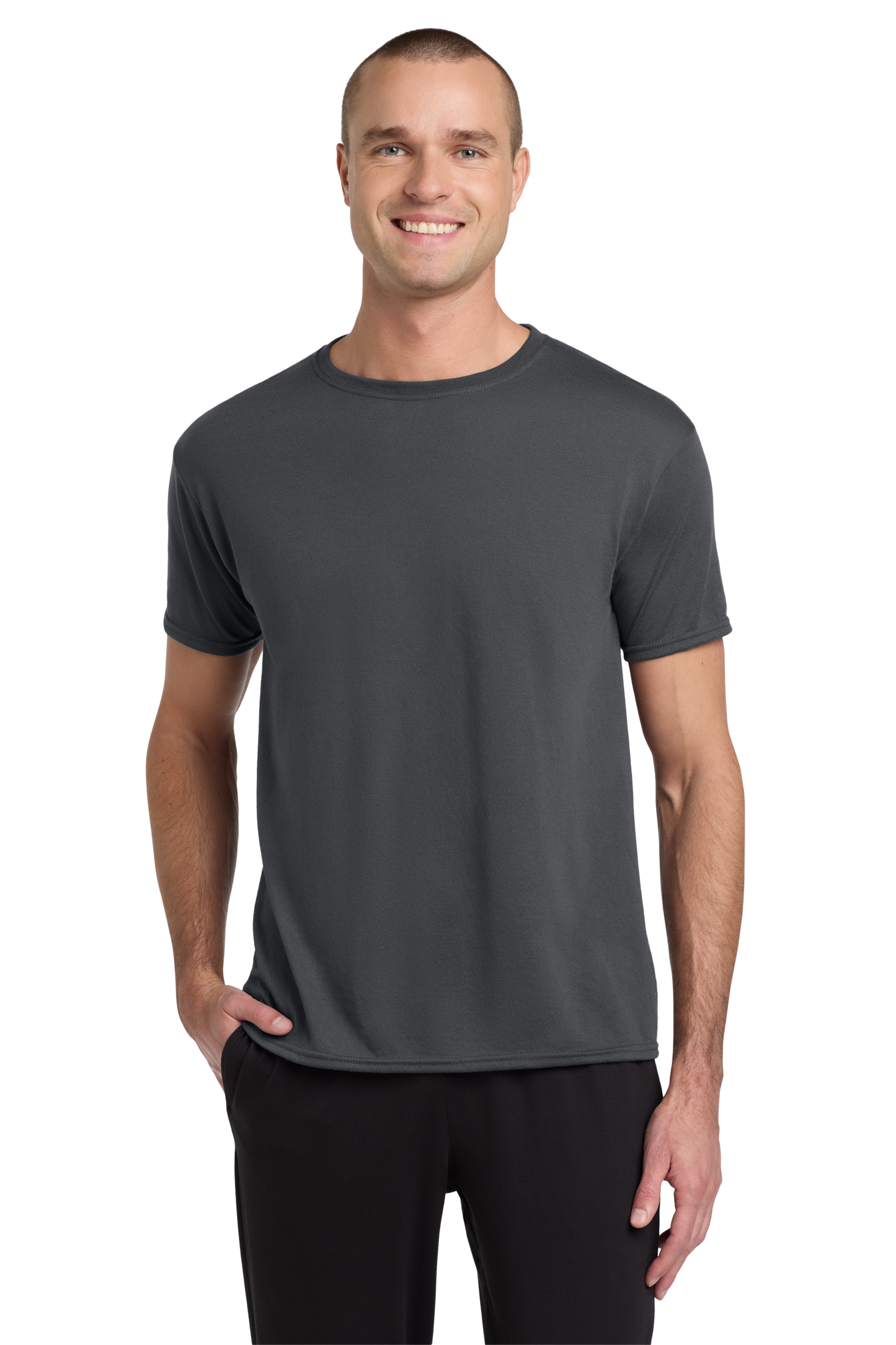 Jerzees® Dri-Power® 100% Polyester T-Shirt -Charcoal Grey
