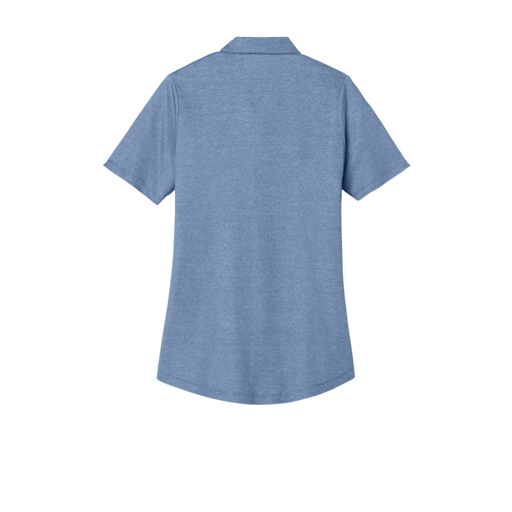 Port Authority® Women's Fine Pique Blend Polo - Aegean Blue Heather
