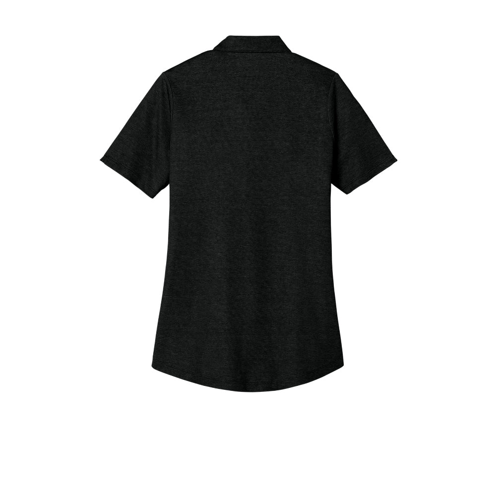 Port Authority® Women's Fine Pique Blend Polo - Black Heather