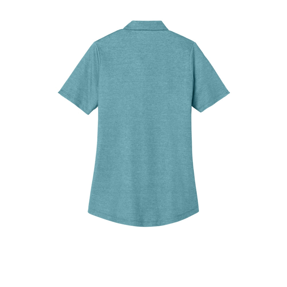 Port Authority® Women's Fine Pique Blend Polo - Dark Teal Heather