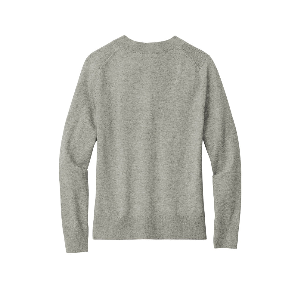 Brooks Brothers® Women’s Cotton Stretch V-Neck Sweater - Light Shadow Grey Heather