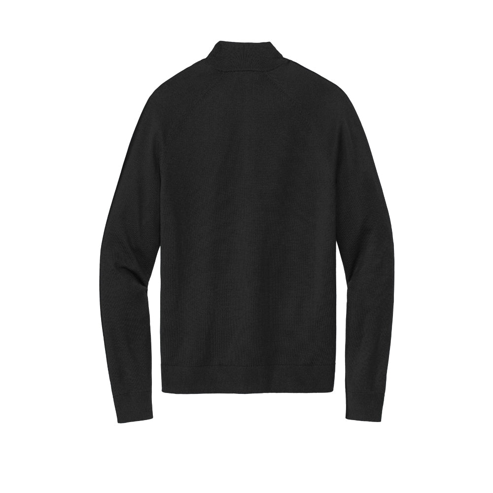 Brooks Brothers® Cotton Stretch 14-Zip Sweater - Deep Black