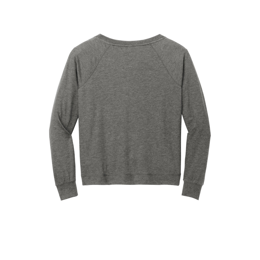 District® Women’s Featherweight French Terry™ Long Sleeve Crewneck - Washed Coal