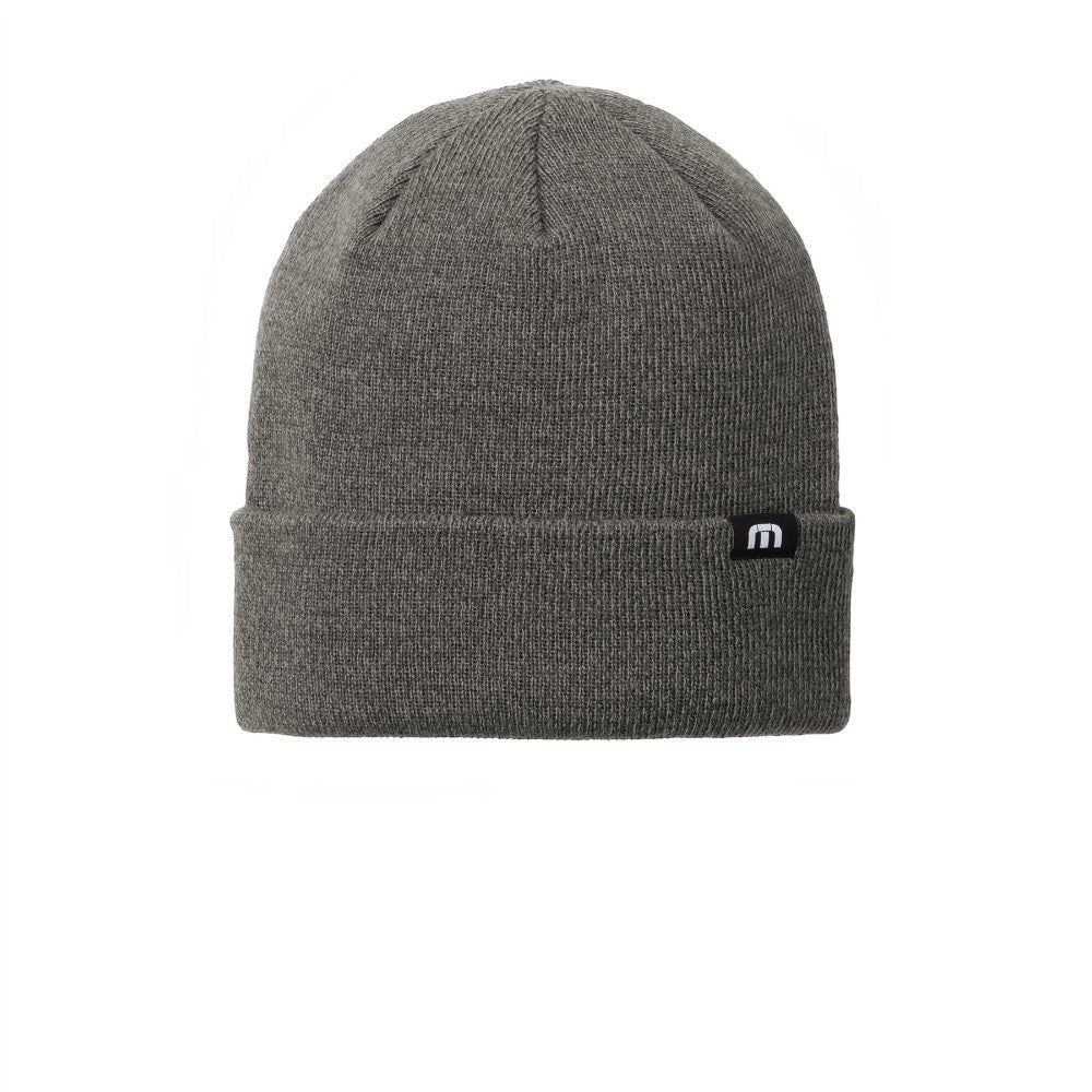 TravisMathew Solid Cuffed Beanie - Dark Grey Heather