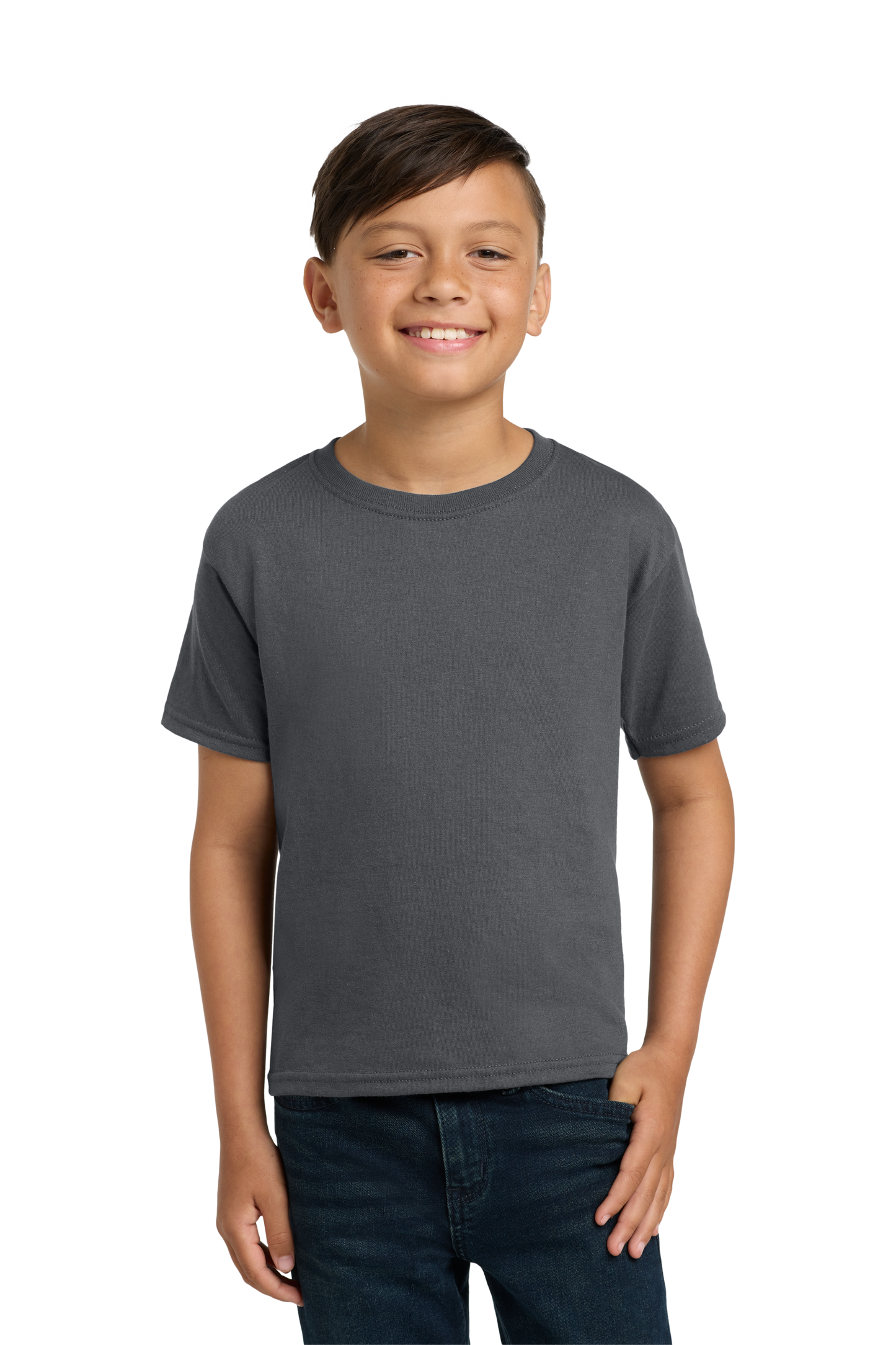 Jerzees® - Youth Dri-Power® 50/50 Cotton/Poly T-Shirt - Charcoal Grey