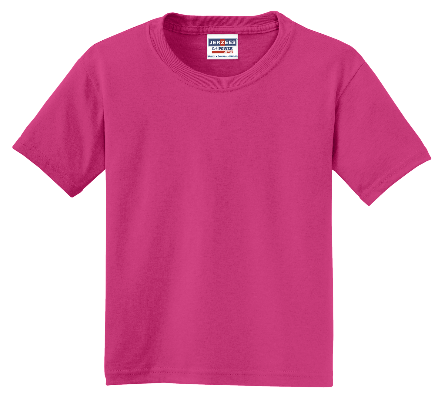 Jerzees® - Youth Dri-Power® 50/50 Cotton/Poly T-Shirt - Cyber Pink