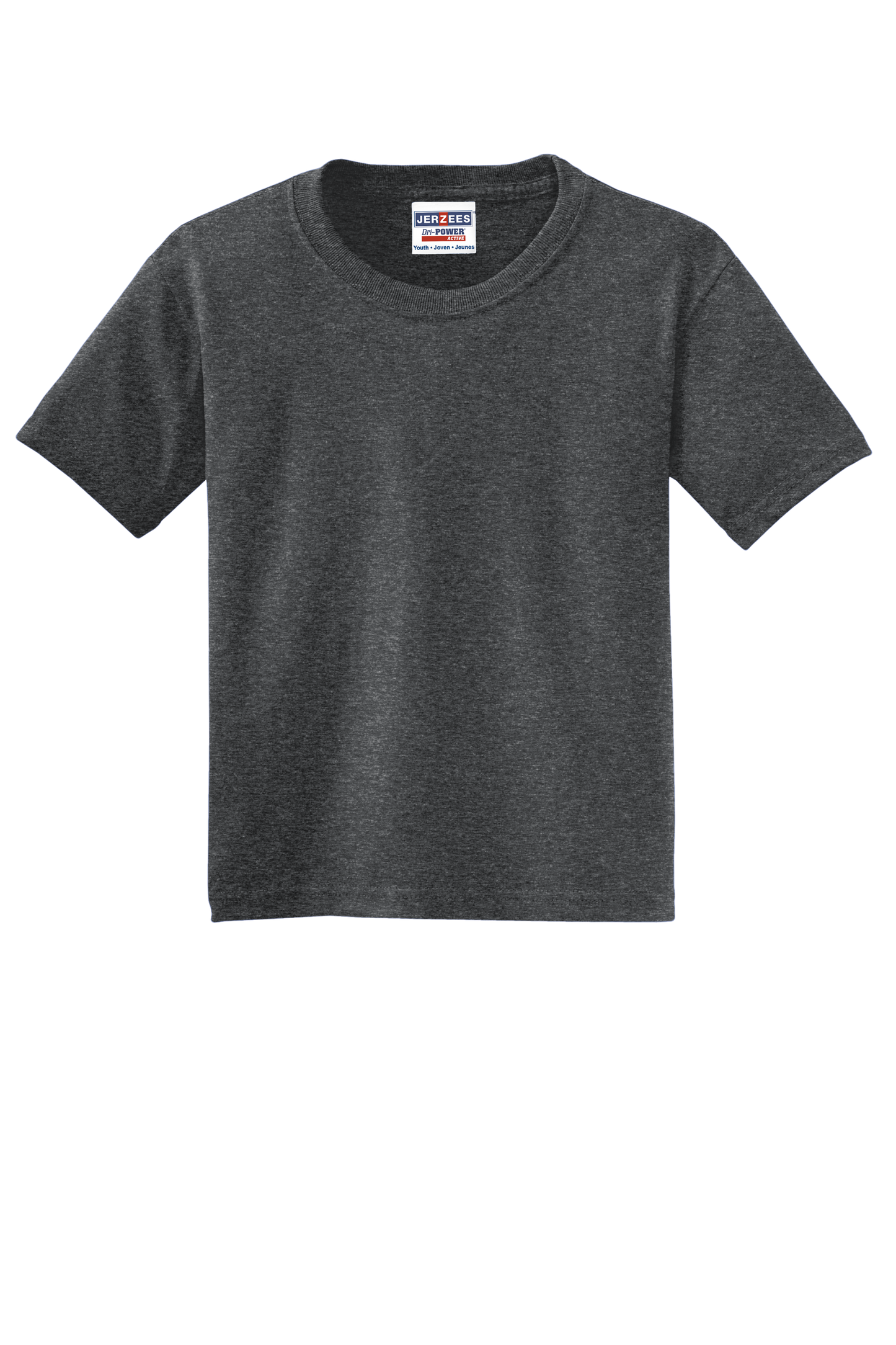 Jerzees® - Youth Dri-Power® 50/50 Cotton/Poly T-Shirt - Black Heather