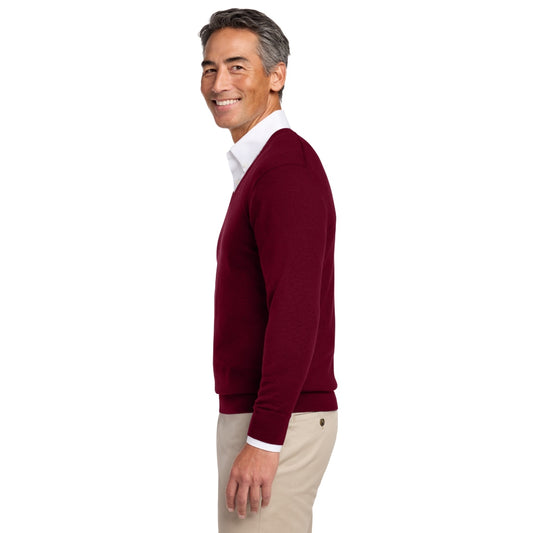 Brooks Brothers® Washable Merino V-Neck Sweater - Vintage Port