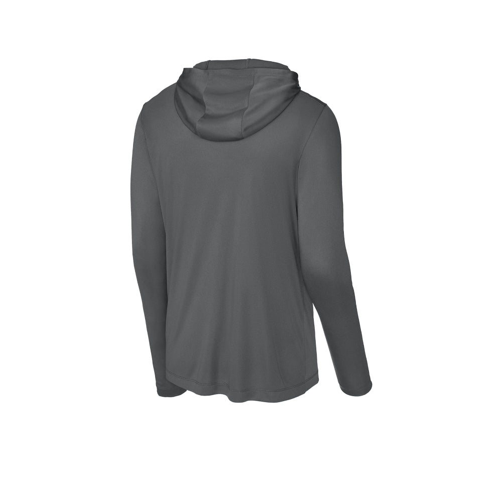 Sport-Tek® Posi-UV® Pro Long Sleeve Hoodie - Dark Smoke Grey