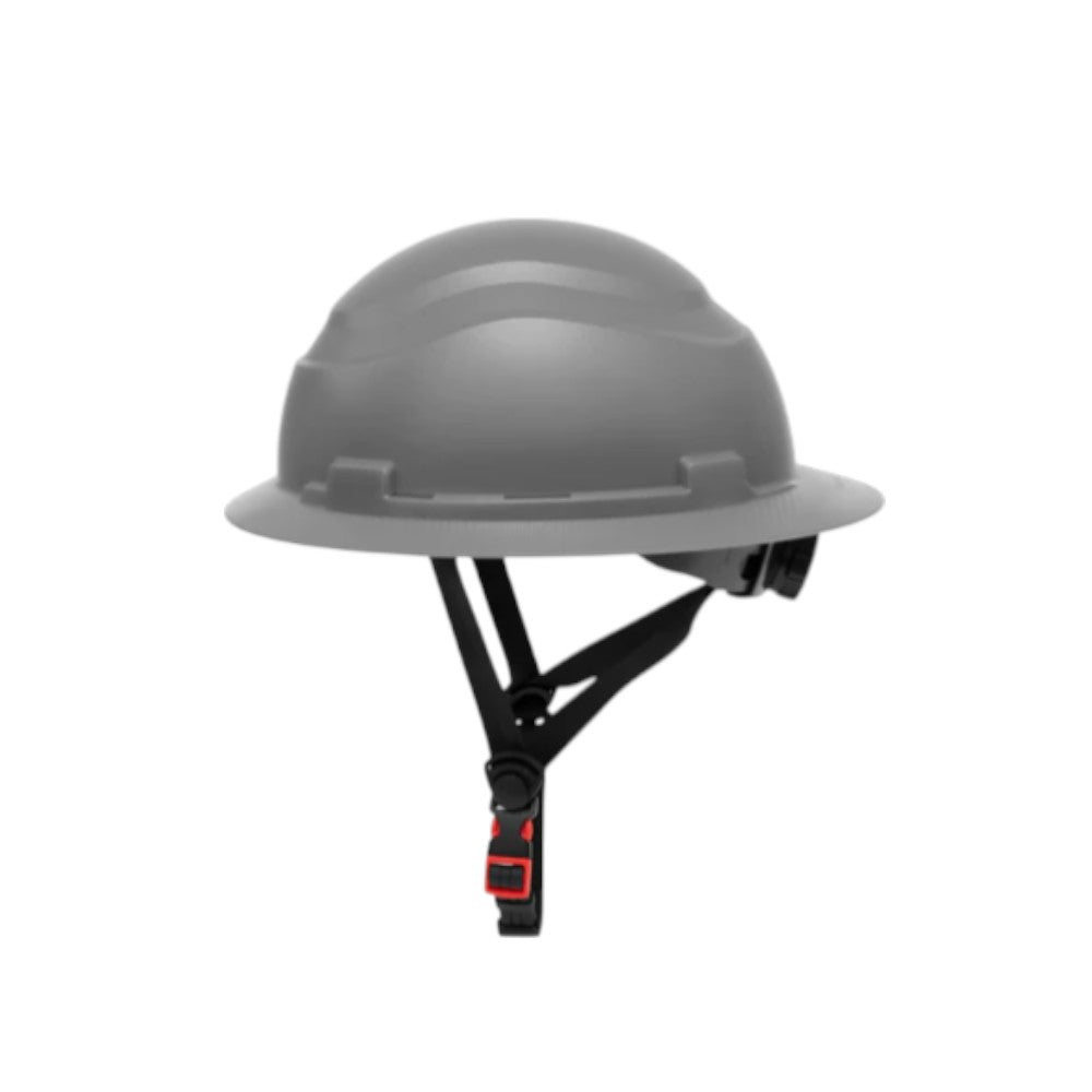 3968 | Raptor Type 2 Class E Full Brim Safety Helmet w/ Chin Strap - Grey
