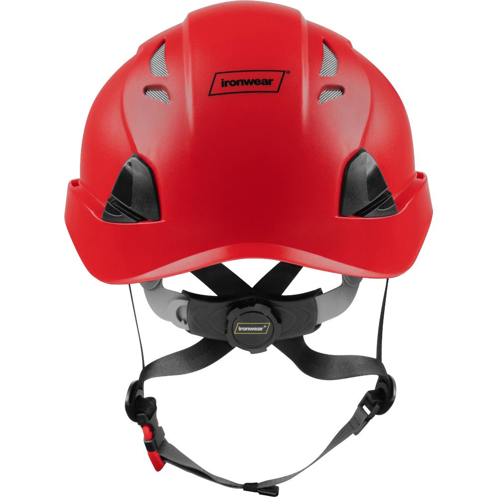 3976 | Raptor Type 2 Class C Vented Safety Helmet w/ Chin Strap - Red