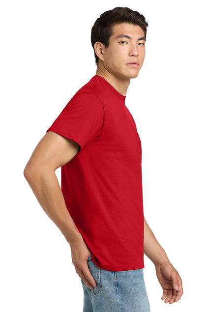 Ultra Cotton® 100% US Cotton T-Shirt with Pocket - Red