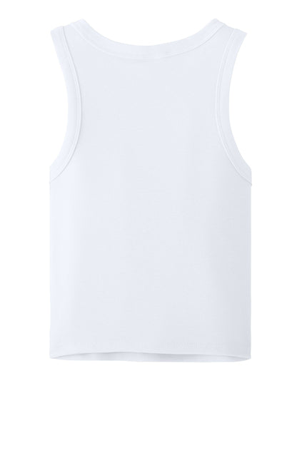 BELLA+CANVAS® Women’s Micro Rib Racer Tank - Solid White Blend