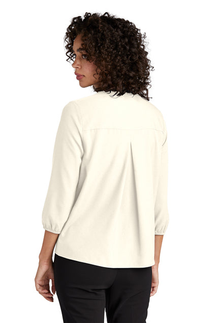 Mercer+Mettle® Women's Stretch Crepe 3/4-Sleeve Blouse - Ivory Chiffon
