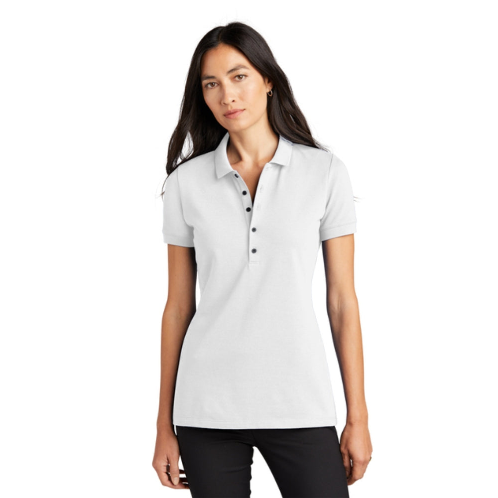 Mercer+Mettle® Women’s Stretch Heavyweight Pique Polo - White