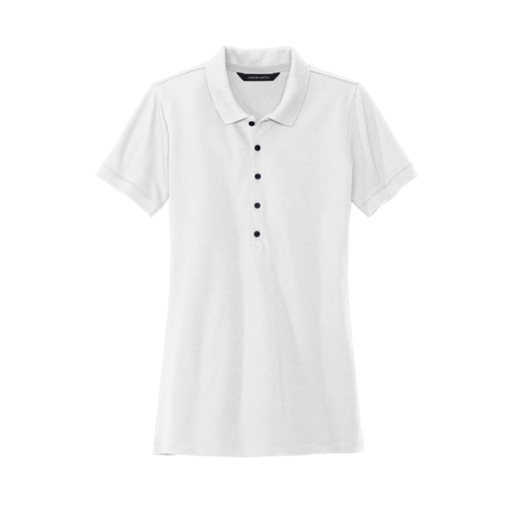 Mercer+Mettle® Women’s Stretch Heavyweight Pique Polo - White
