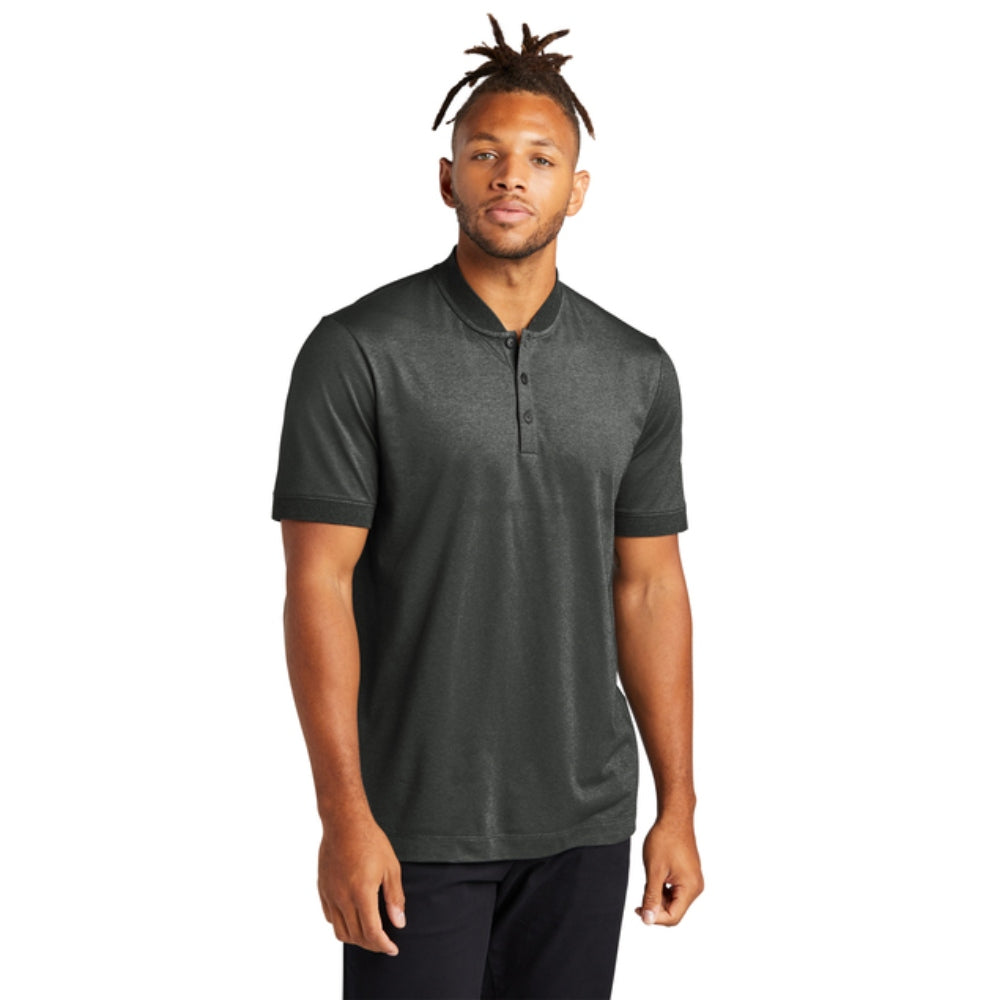 Mercer+Mettle® Stretch Pique Henley - Anchor Grey Heather