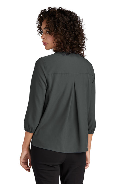 Mercer+Mettle® Women's Stretch Crepe 3/4-Sleeve Blouse - Anchor Grey