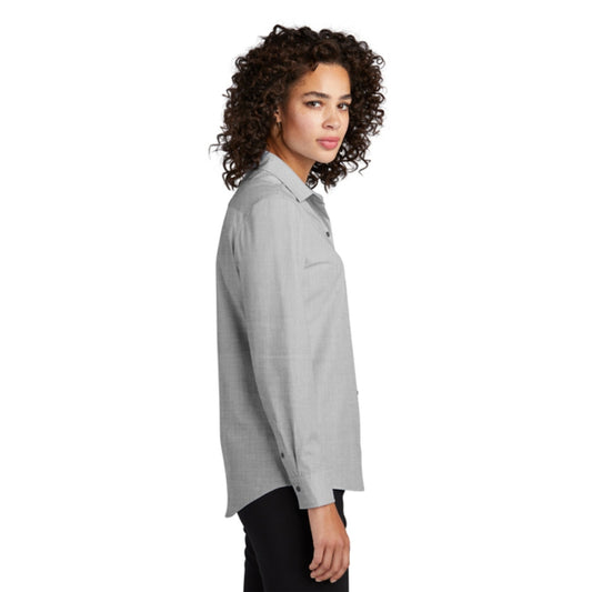 Mercer+Mettle® Women’s Long Sleeve Stretch Woven Shirt - Gusty Grey End on End