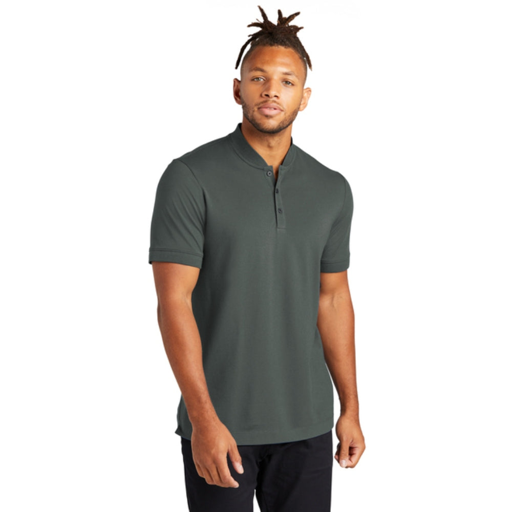 Mercer+Mettle® Stretch Pique Henley - Anchor Grey