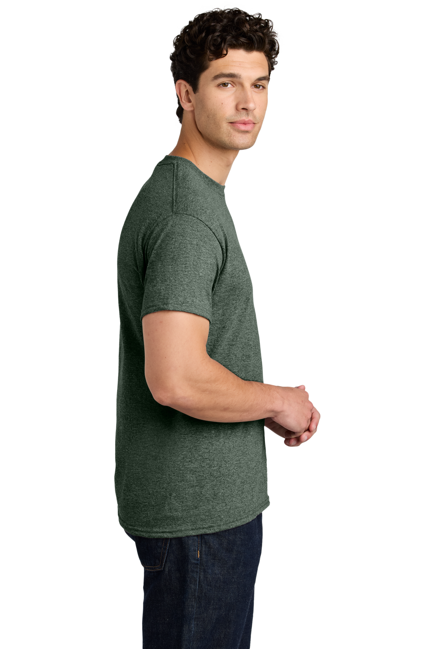 Gildan® - Heavy Cotton™ 100% Cotton T-Shirt - Heather Military Green