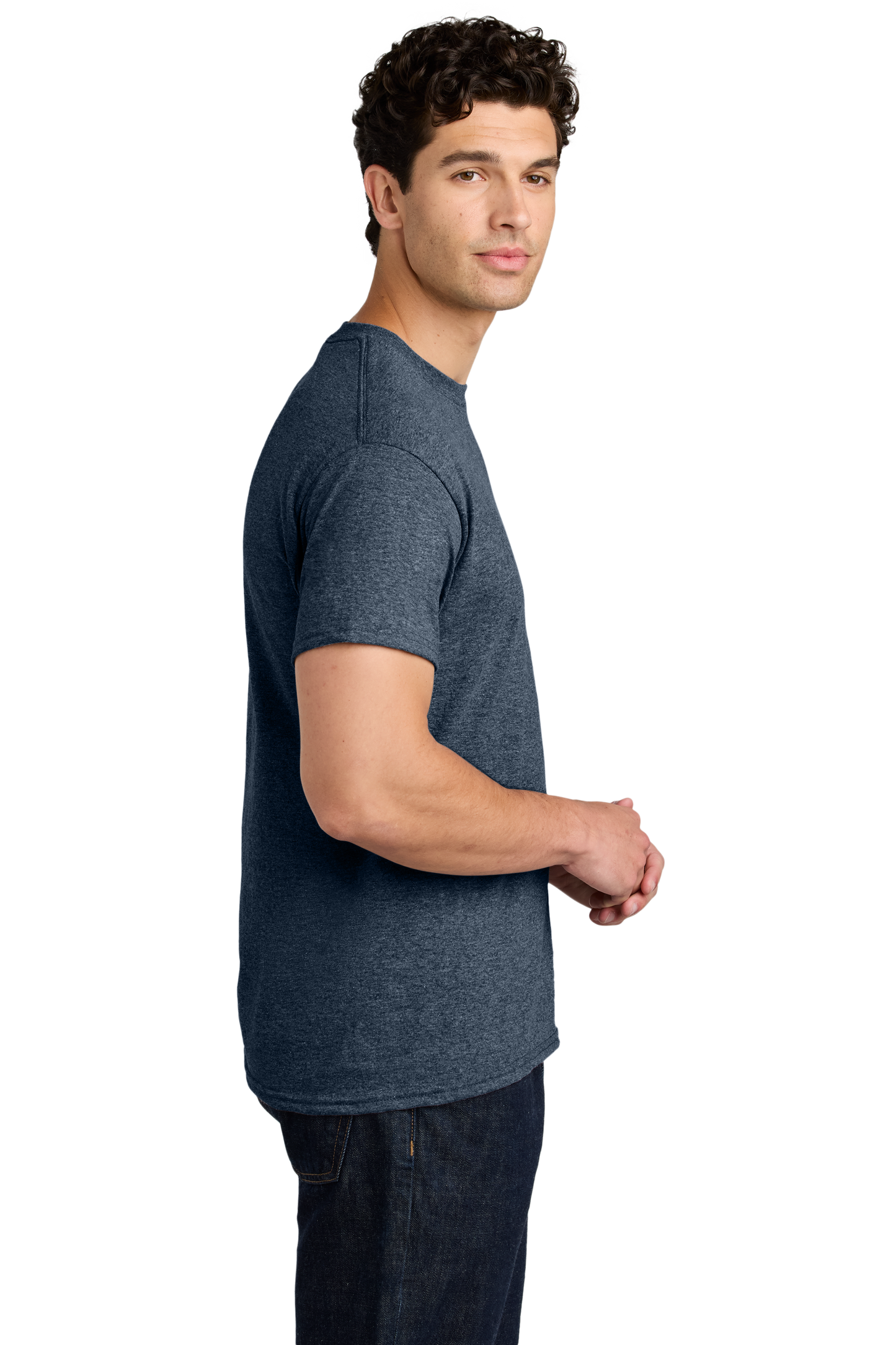 Gildan® - Heavy Cotton™ 100% Cotton T-Shirt - Heather Navy