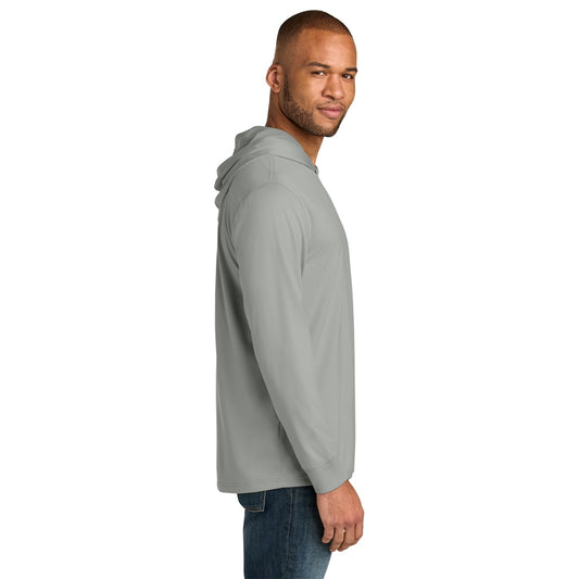 CornerStone® Workwear Pro Long Sleeve Hooded Tee - Light Grey