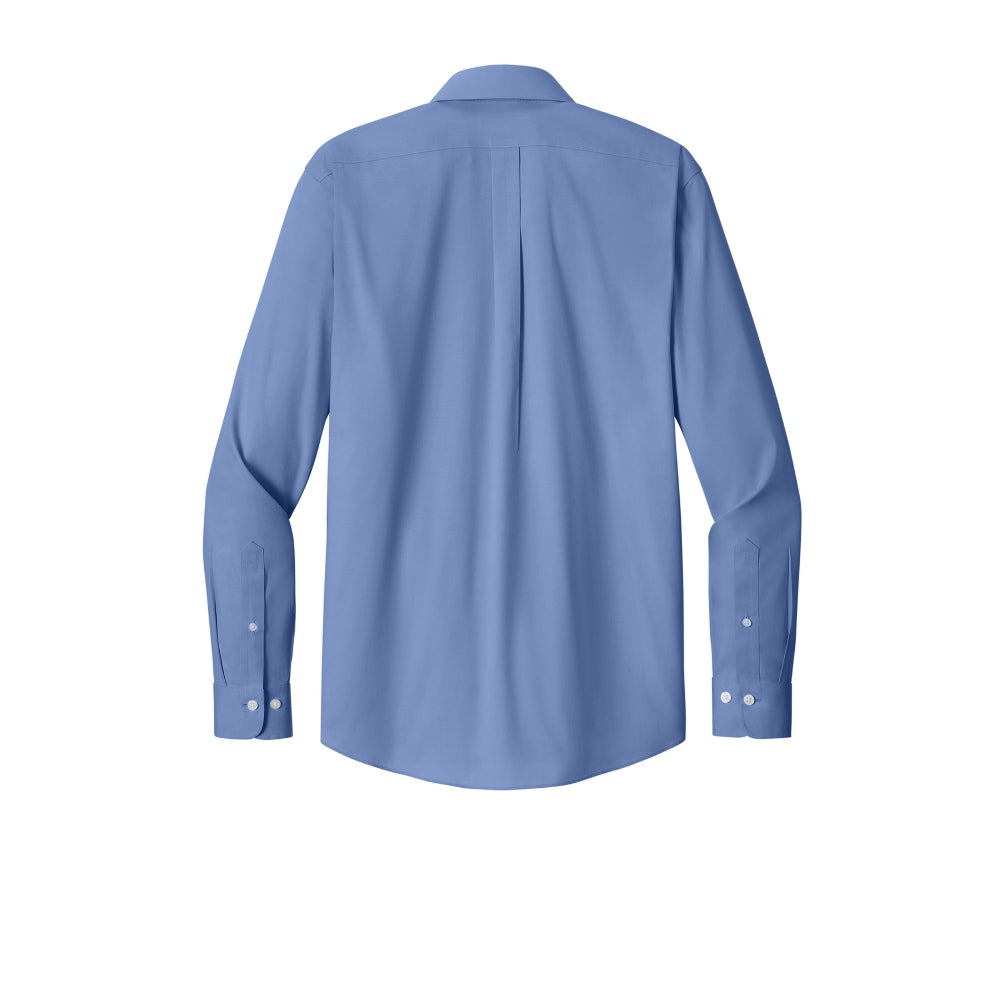 Brooks Brothers® Wrinkle-Free Stretch Pinpoint Spread Collar Shirt - Cobalt Blue