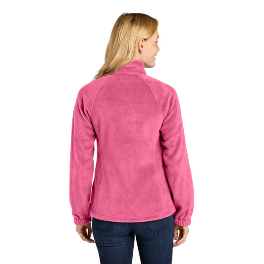 Port Authority® Women’s Plush Fleece Full-Zip Jacket - Awareness Pink