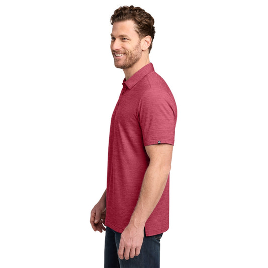 TravisMathew Crestview Polo - Scooter Red Heather