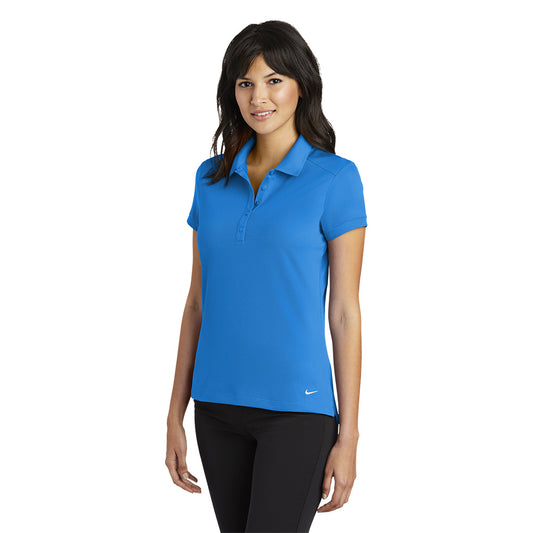 Nike Women's Dri-FIT Solid Icon Pique Modern Fit Polo - Light Photo Blue