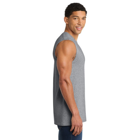 Port & Co™ Core Cotton Sleeveless Tee - Athletic Heather