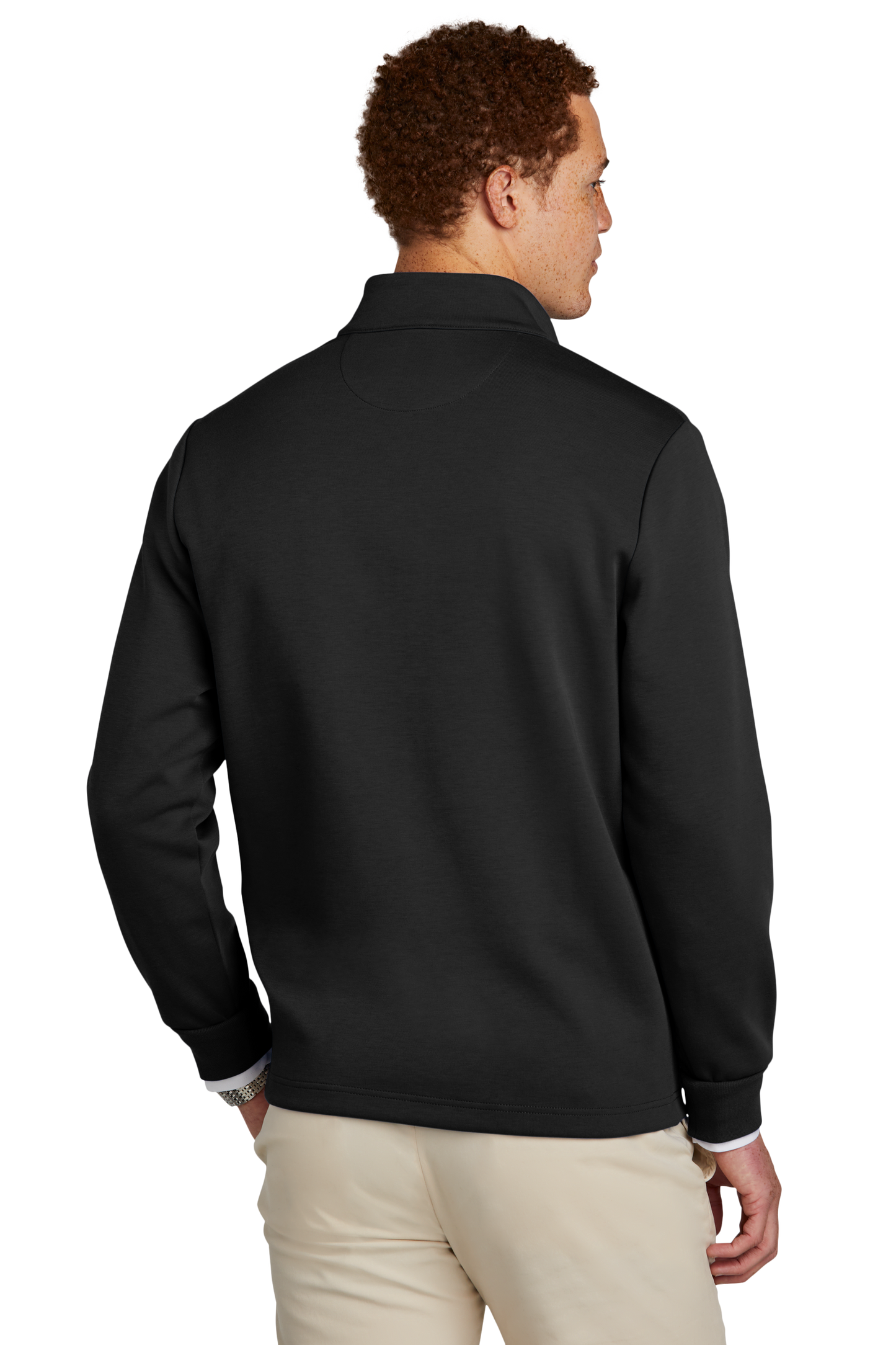 Brooks Brothers® Double-Knit 1/4-Zip - Deep Black