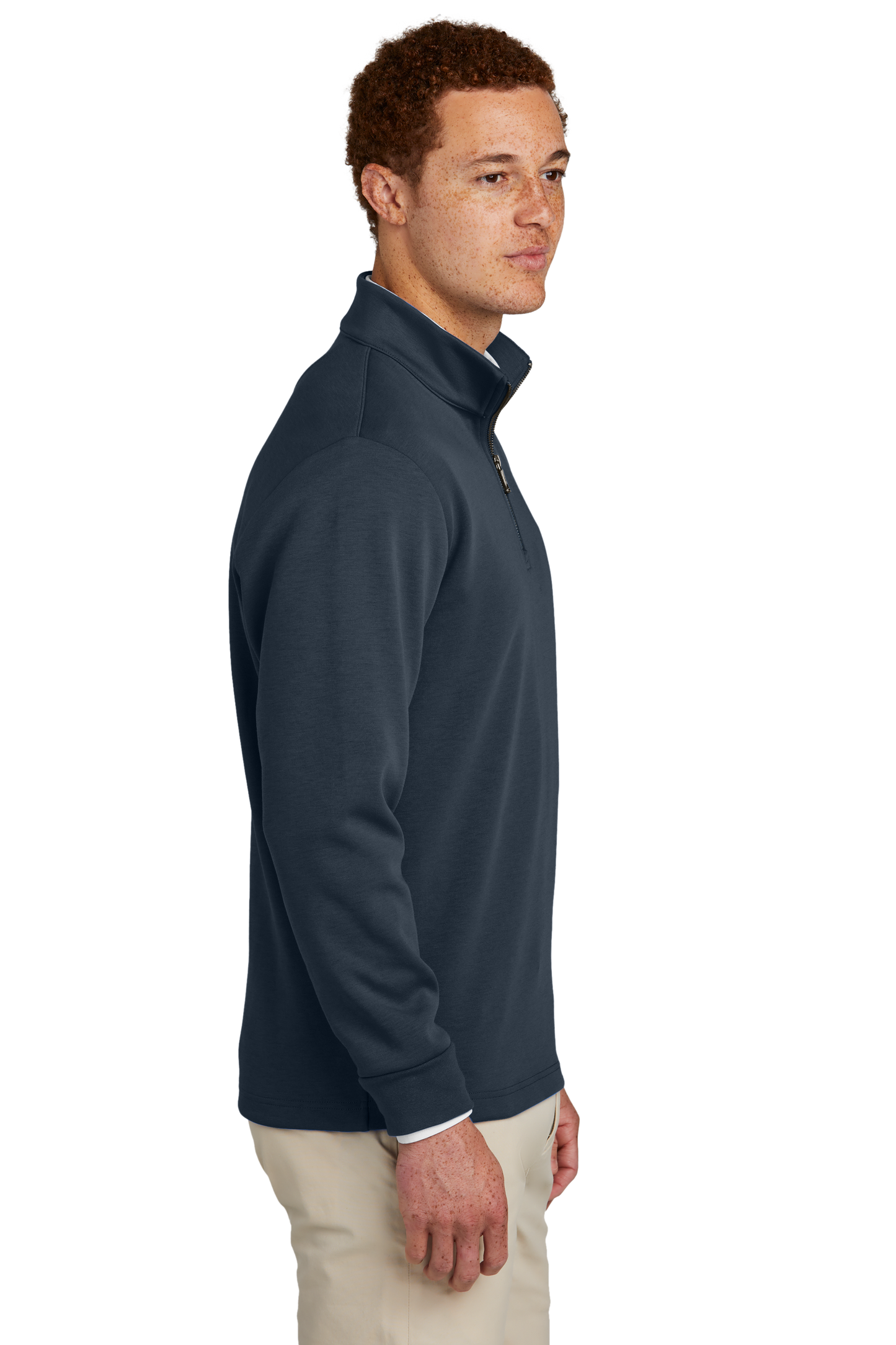 Brooks Brothers® Double-Knit 1/4-Zip - Night Navy