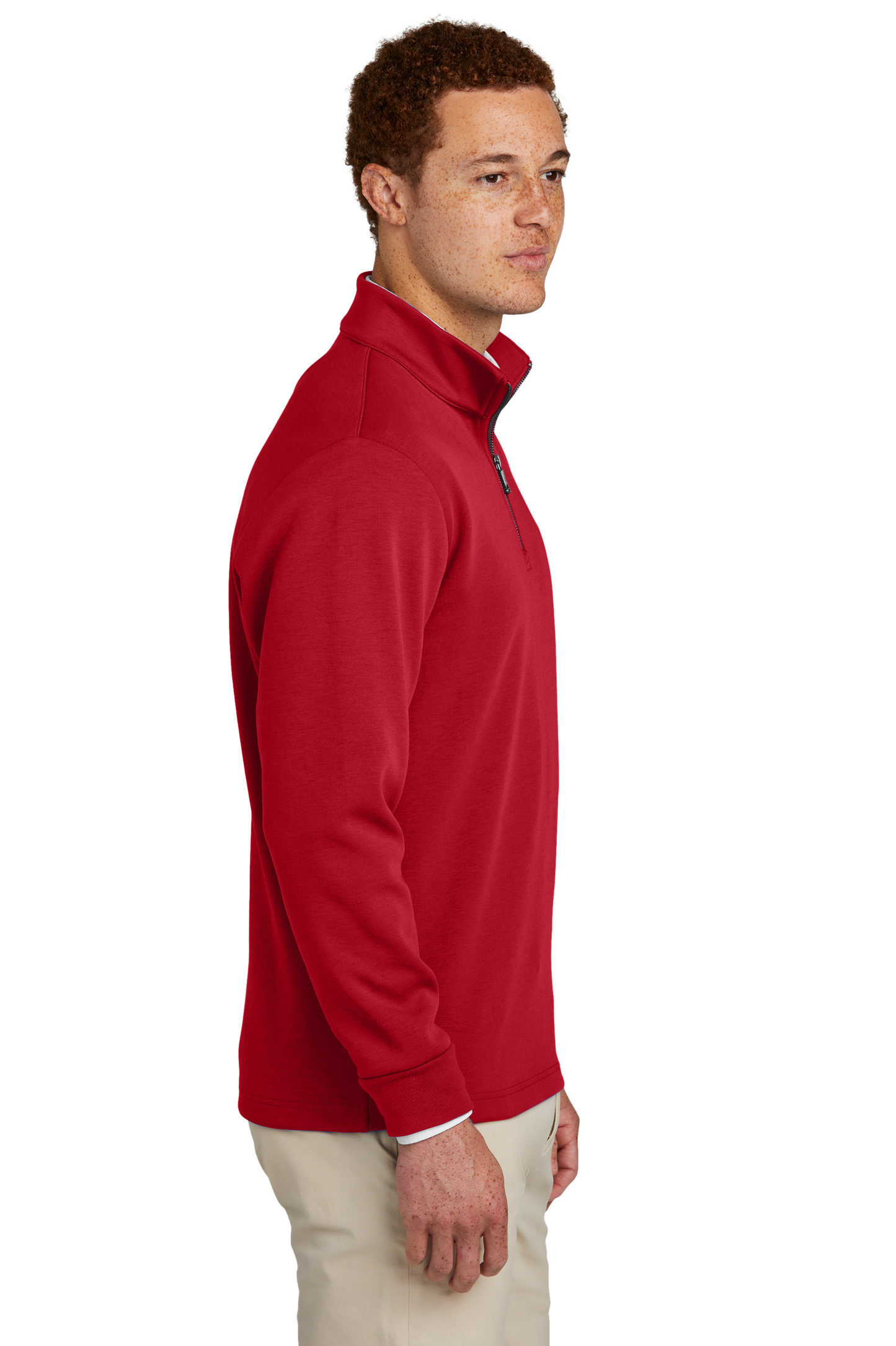 Brooks Brothers® Double-Knit 1/4-Zip - Rich Red