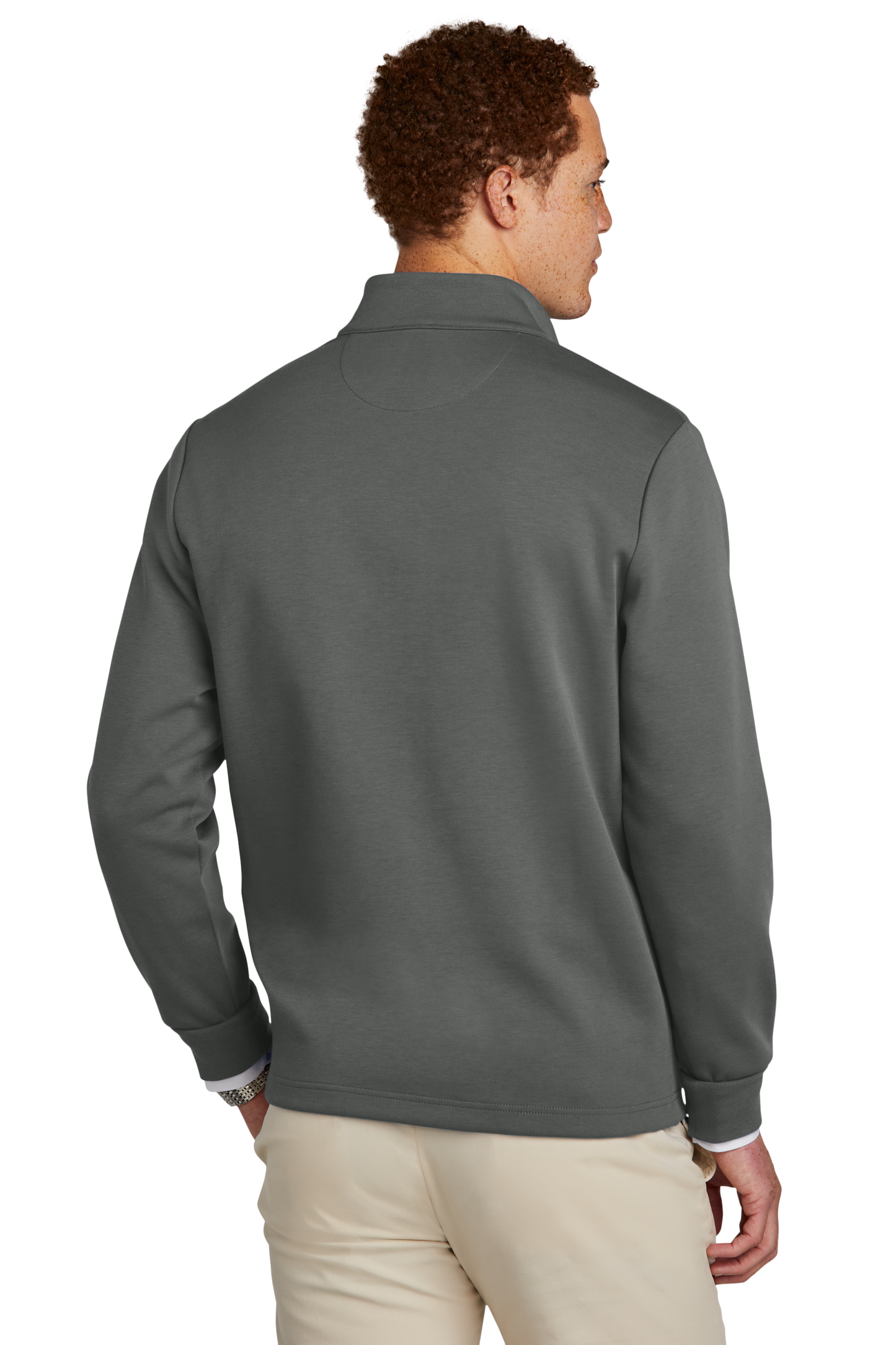 Brooks Brothers® Double-Knit 1/4-Zip - Windsor Grey