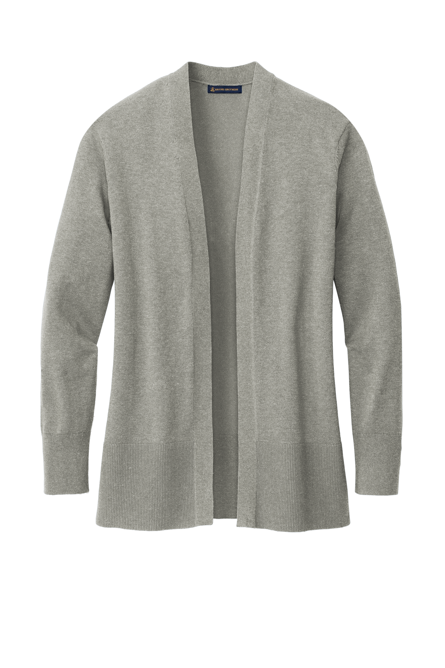 Brooks Brothers® Women’s Cotton Stretch Long Cardigan Sweater - Light Shadow Grey Heather