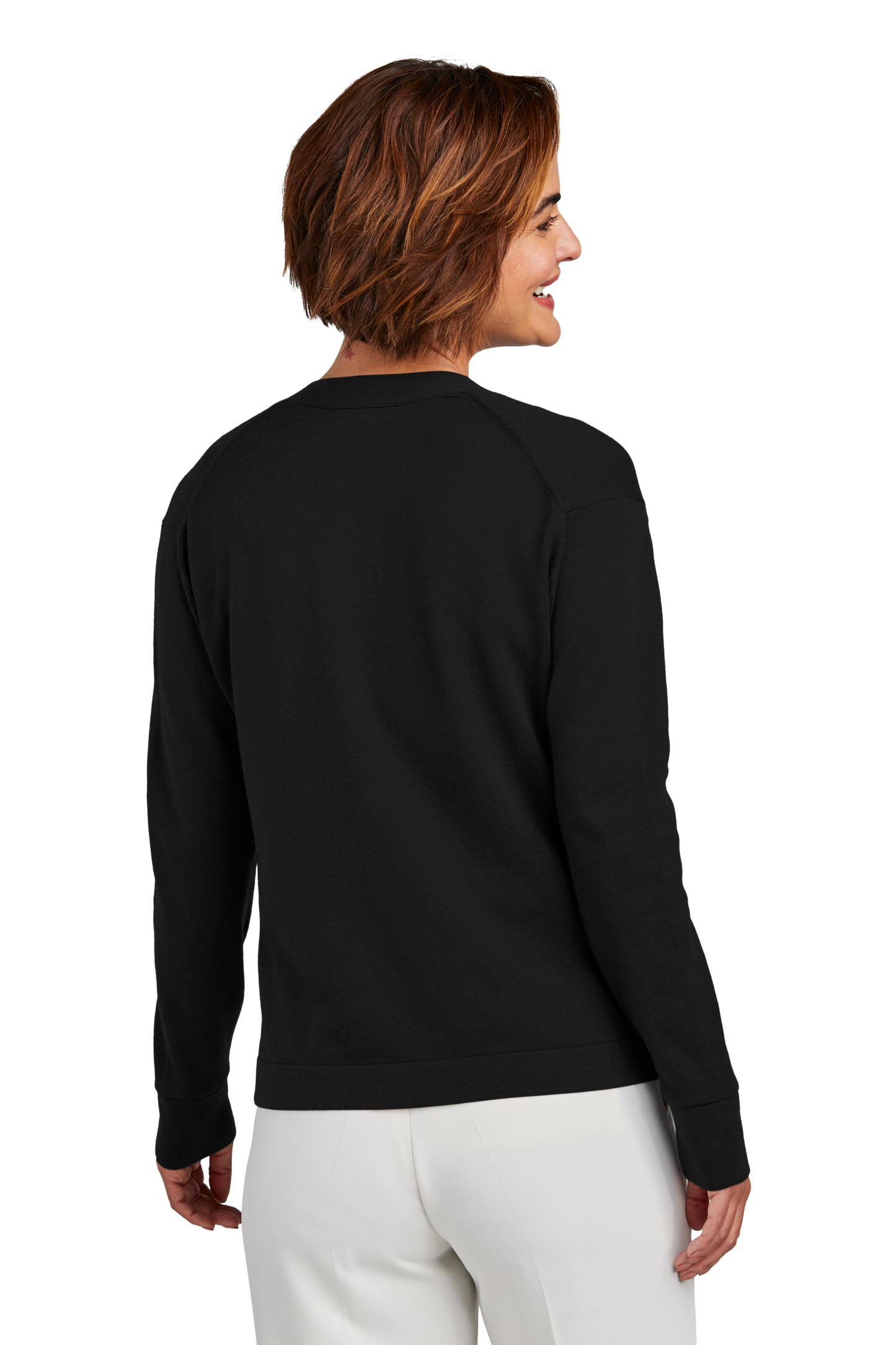Brooks Brothers® Women’s Cotton Stretch Cardigan Sweater - Deep Black