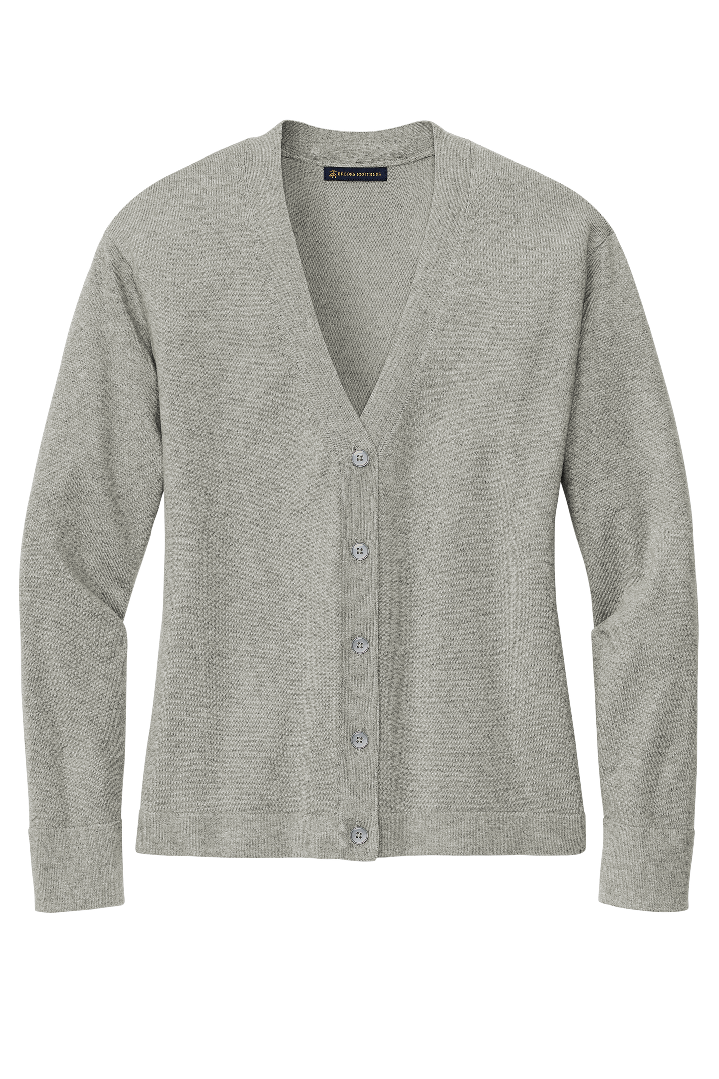 Brooks Brothers® Women’s Cotton Stretch Cardigan Sweater - Light Shadow Grey Heather