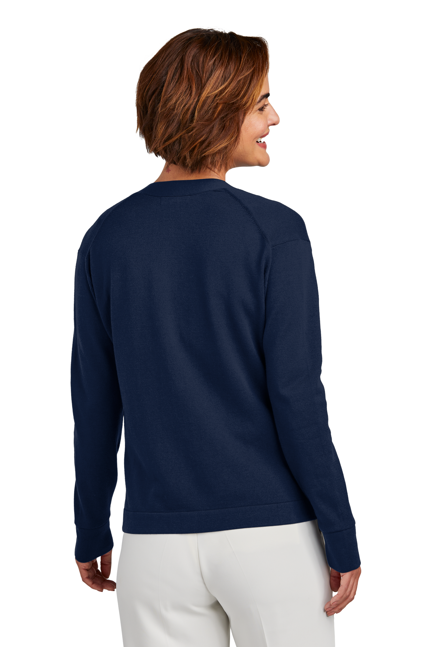 Brooks Brothers® Women’s Cotton Stretch Cardigan Sweater - Navy Blazer