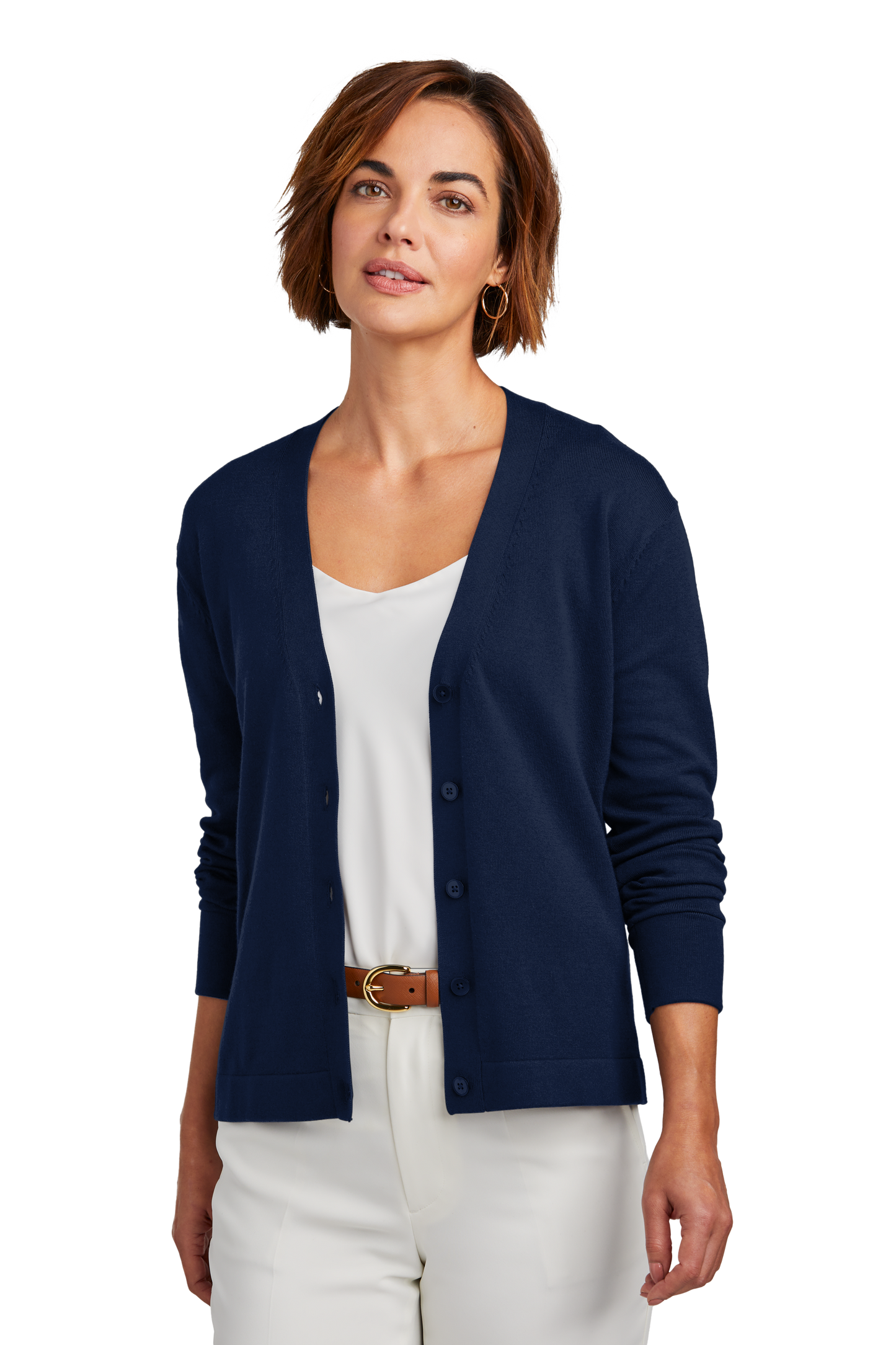 Brooks Brothers® Women’s Cotton Stretch Cardigan Sweater - Navy Blazer