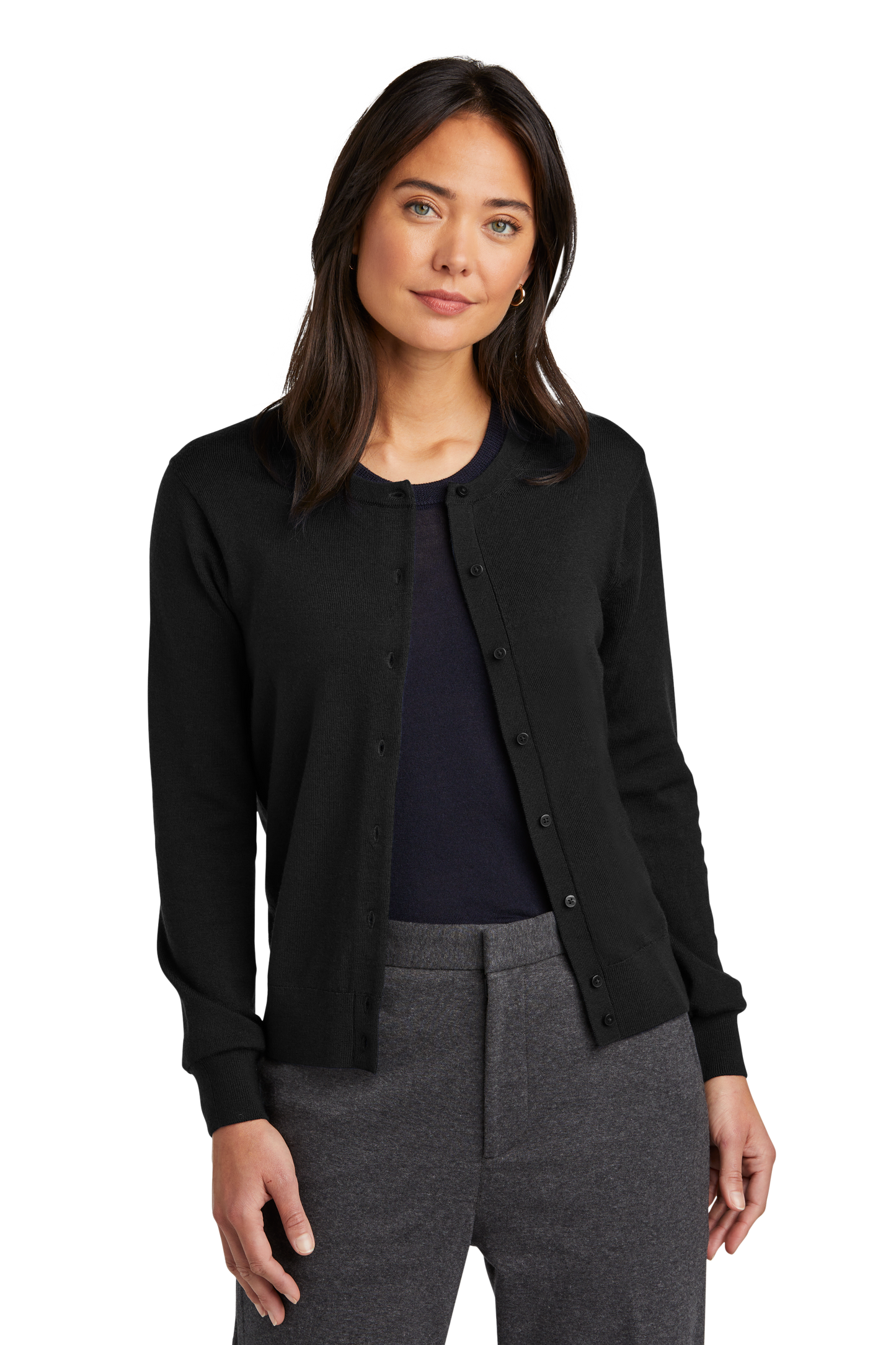 Brooks Brothers® Women’s Washable Merino Cardigan Sweater - Deep Black