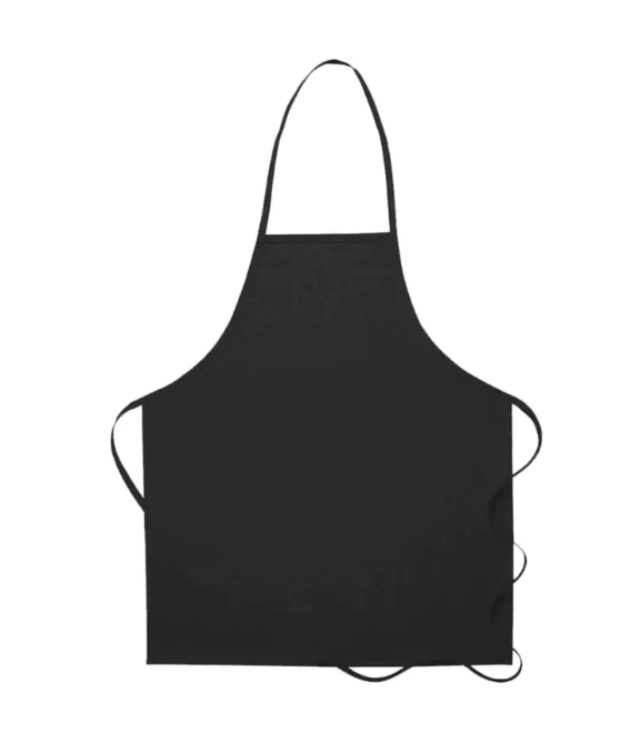 Deluxe Bib Apron (no pockets) - Black